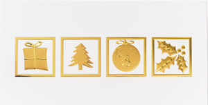 Christmas Icons displayed in a combination of elegant foils